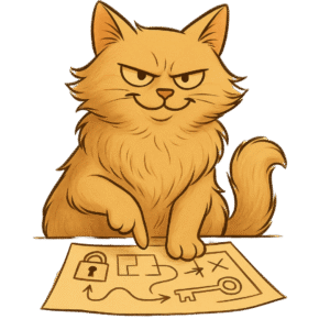 Don Gato organizando un escape room casero